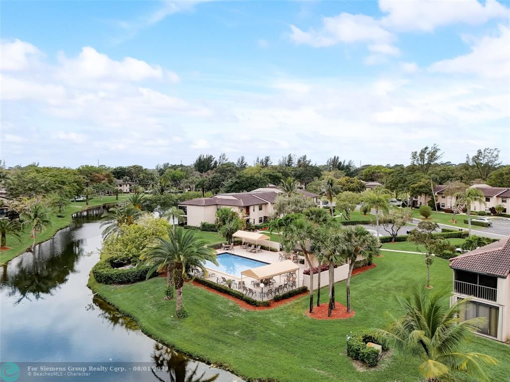 AERIAL photos of the surroundings, view of pool