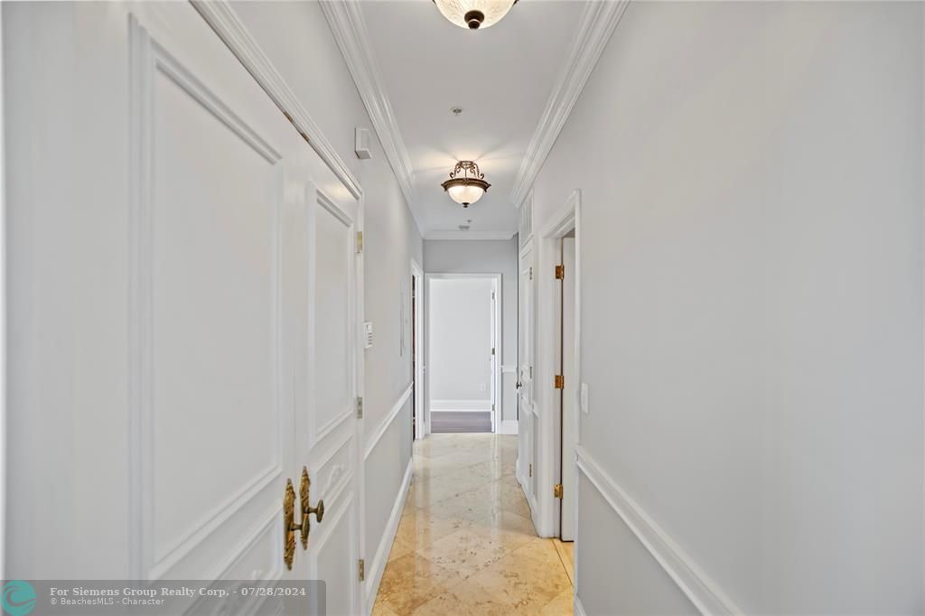 Elegant Hallway leading to bedrooms