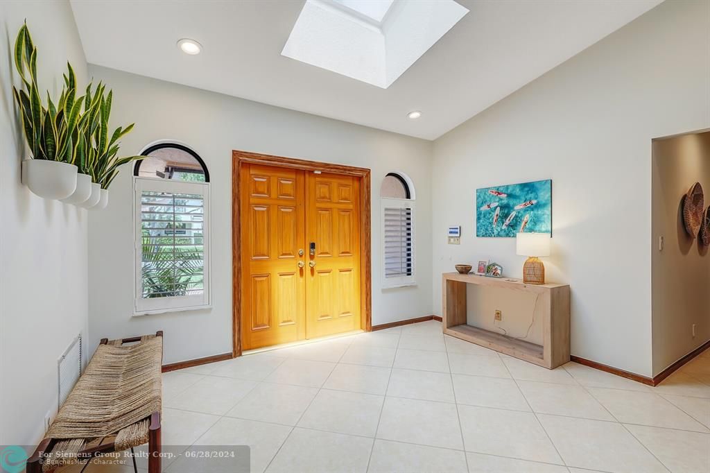FOYER WITH IMPACT RATED SKYLIGHTS