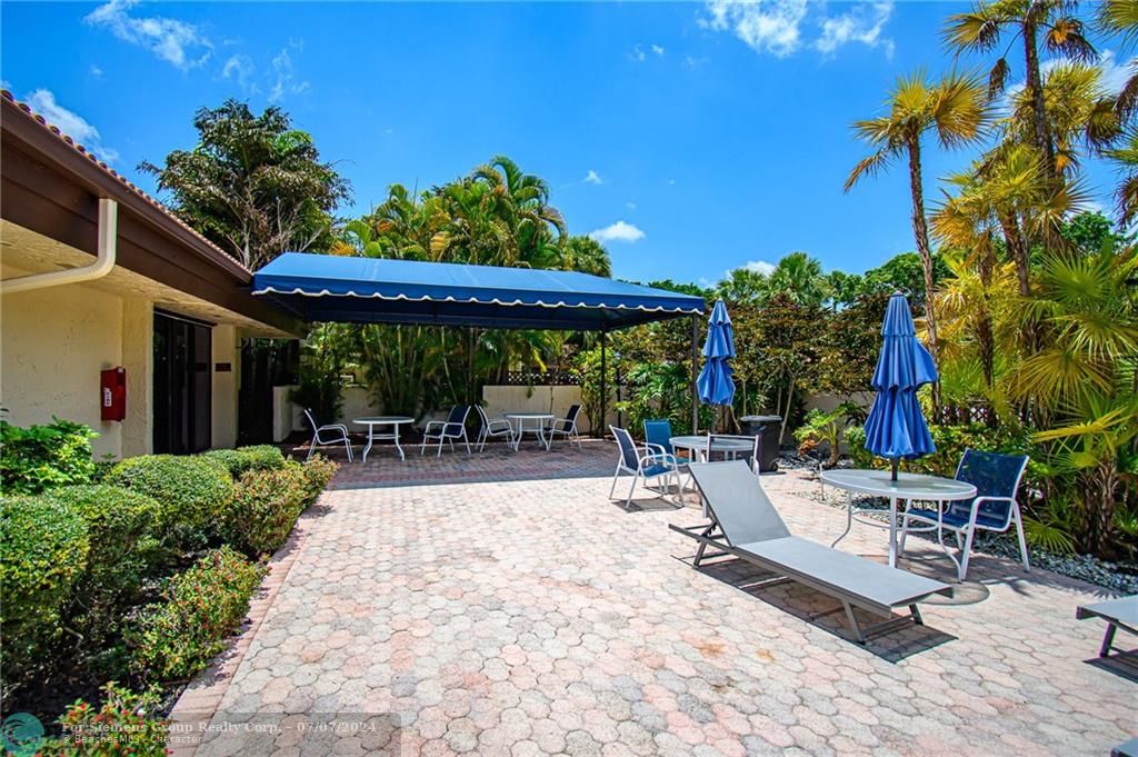 Pool deck area