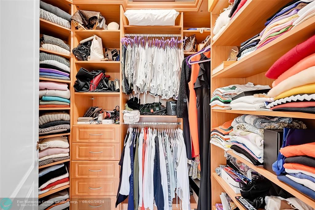 2 of 2 walki closets master bedroom