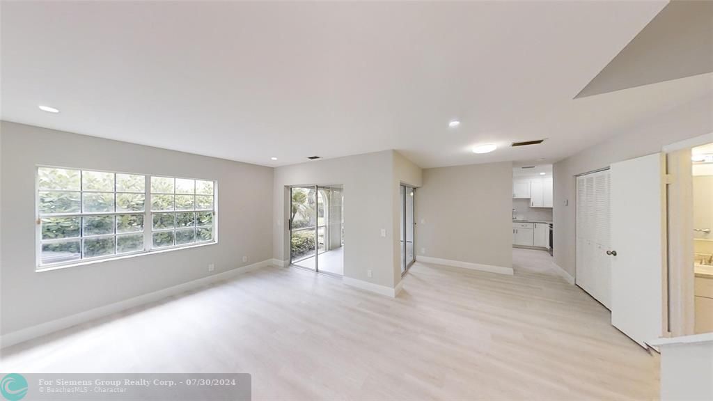 View from Front Door of Living Room, Dining Area