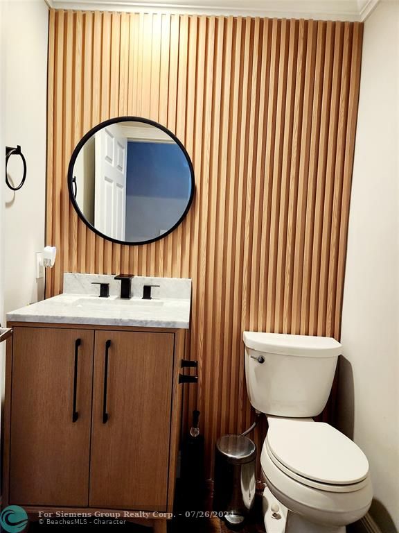 First floor half bath