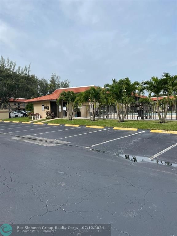 Pool and guest parking