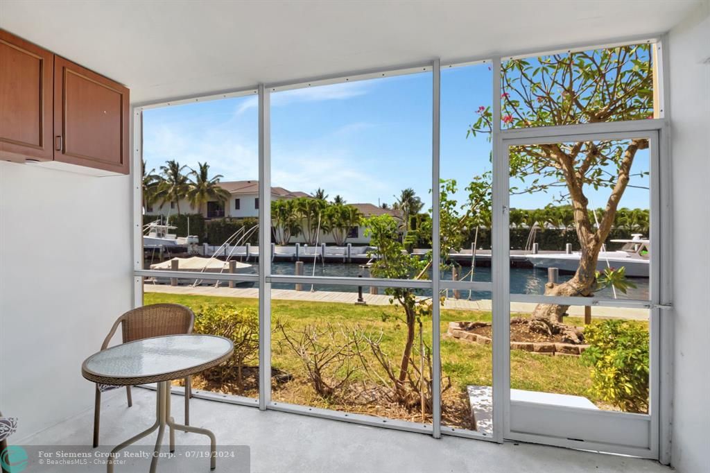 Screened patio with water views of ICW!