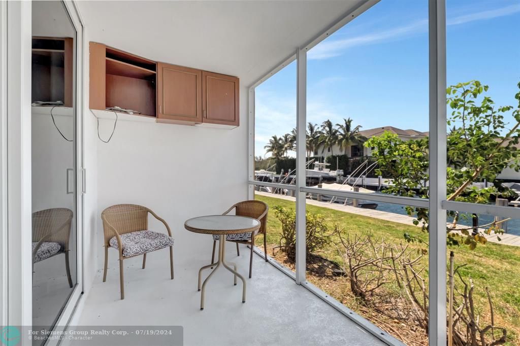 Screened patio with water views of ICW!