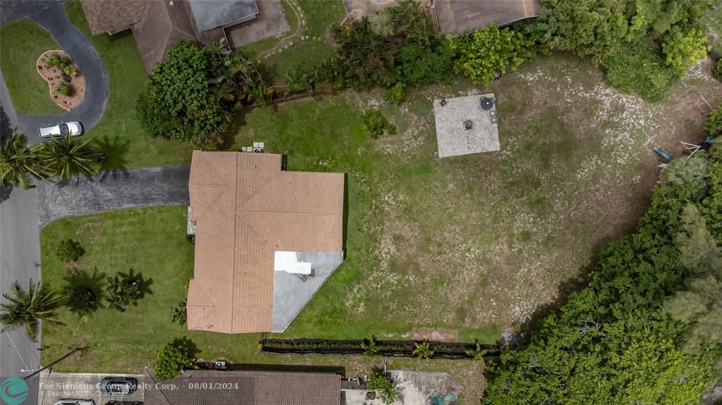 over 1/2 acre lot